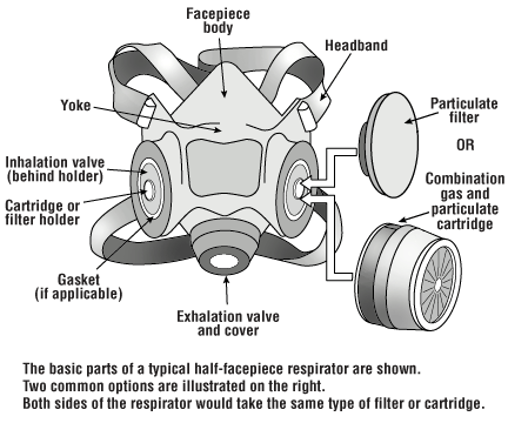 *Figure 1 - Sample Half-face Respirator  